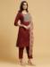 Picture of Gorgeous Cotton Maroon Readymade Salwar Kameez