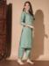 Picture of Cotton Dark Sea Green Readymade Salwar Kameez