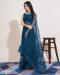 Picture of Delightful Net Midnight Blue Saree