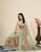 Picture of Fine Net Dark Sea Green Saree