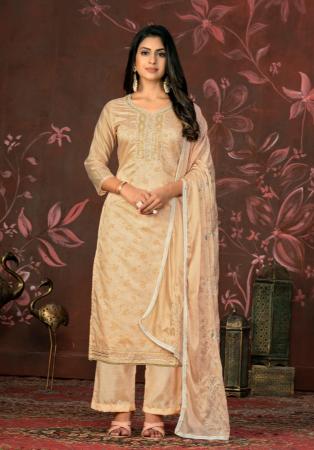 Picture of Chiffon Burly Wood Straight Cut Salwar Kameez