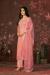 Picture of Chiffon Dark Salmon Straight Cut Salwar Kameez