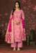 Picture of Chiffon Dark Salmon Straight Cut Salwar Kameez