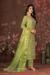 Picture of Chiffon Yellow Green Straight Cut Salwar Kameez