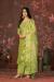 Picture of Chiffon Yellow Green Straight Cut Salwar Kameez