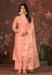 Picture of Statuesque Chiffon Salmon Straight Cut Salwar Kameez