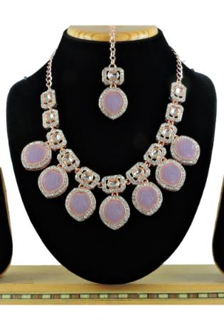 Picture of Excellent Plum Necklace Set