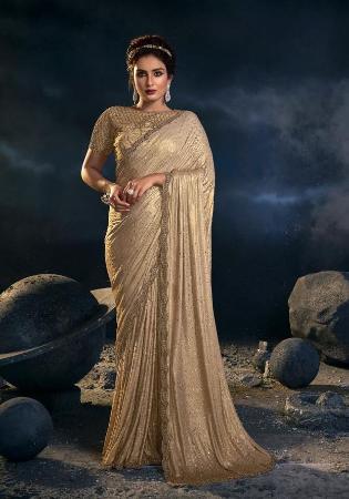 Picture of Wonderful Silk Dark Khaki Saree