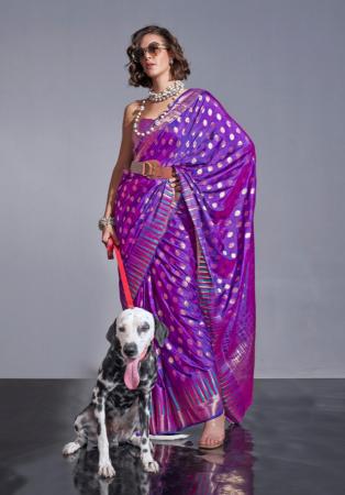 Picture of Superb Silk Dark Orchid Saree