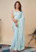 Picture of Statuesque Georgette Light Steel Blue Saree