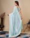 Picture of Statuesque Georgette Light Steel Blue Saree