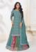 Picture of Chiffon Cadet Blue Straight Cut Salwar Kameez