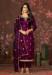 Picture of Ideal Organza Maroon Straight Cut Salwar Kameez