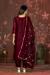 Picture of Ideal Organza Maroon Straight Cut Salwar Kameez