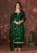 Picture of Organza Dark Green Straight Cut Salwar Kameez