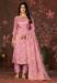 Picture of Organza Pale Violet Red Straight Cut Salwar Kameez