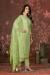 Picture of Stunning Cotton Dark Khaki Straight Cut Salwar Kameez