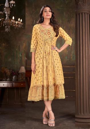 Picture of Grand Cotton Burly Wood Kurtis & Tunic