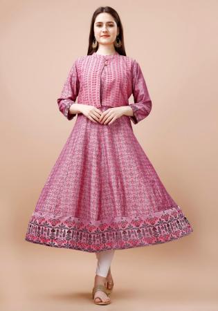 Picture of Admirable Cotton Rosy Brown Kurtis & Tunic