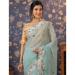 Picture of Pretty Georgette & Silk Dark Sea Green Saree