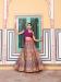 Picture of Georgette & Silk Dark Magenta Lehenga Choli