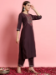 Picture of Silk Dark Olive Green Readymade Salwar Kameez