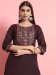 Picture of Silk Dark Olive Green Readymade Salwar Kameez