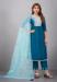 Picture of Delightful Silk Teal Readymade Salwar Kameez