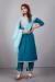 Picture of Delightful Silk Teal Readymade Salwar Kameez