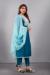 Picture of Delightful Silk Teal Readymade Salwar Kameez