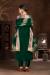 Picture of Organza Dark Green Straight Cut Salwar Kameez