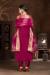 Picture of Shapely Organza Dark Red Straight Cut Salwar Kameez