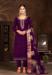 Picture of Admirable Organza Purple Straight Cut Salwar Kameez