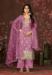 Picture of Nice Organza Plum Straight Cut Salwar Kameez