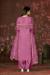 Picture of Nice Organza Plum Straight Cut Salwar Kameez