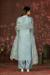 Picture of Organza Steel Blue Straight Cut Salwar Kameez