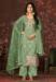 Picture of Organza Dark Sea Green Straight Cut Salwar Kameez