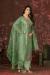 Picture of Organza Dark Sea Green Straight Cut Salwar Kameez