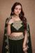 Picture of Pretty Georgette Dark Olive Green Lehenga Choli