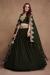 Picture of Pretty Georgette Dark Olive Green Lehenga Choli