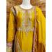 Picture of Chiffon Sandy Brown Straight Cut Salwar Kameez