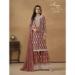 Picture of Nice Georgette Brown Straight Cut Salwar Kameez