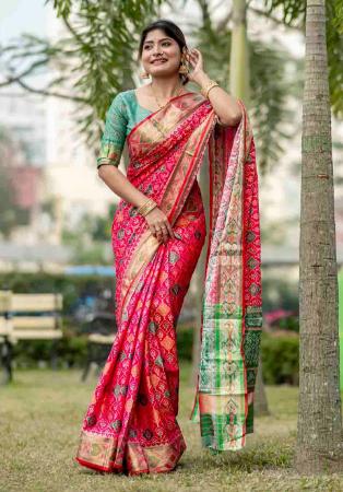 Picture of Pretty Silk Deep Pink Saree