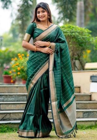 Picture of Bewitching Silk Green Saree