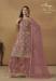 Picture of Ravishing Net Rosy Brown Straight Cut Salwar Kameez