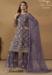 Picture of Graceful Net Dim Gray Straight Cut Salwar Kameez