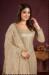 Picture of Stunning Net Beige Straight Cut Salwar Kameez