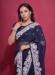 Picture of Magnificent Georgette Midnight Blue Saree