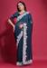 Picture of Elegant Georgette Dark Slate Blue Saree