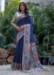 Picture of Well Formed Silk Dark Slate Blue Saree